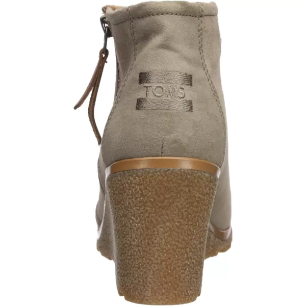TOMS Womens Avery Casual Boots  BrownDesert Taupe Suede Mix