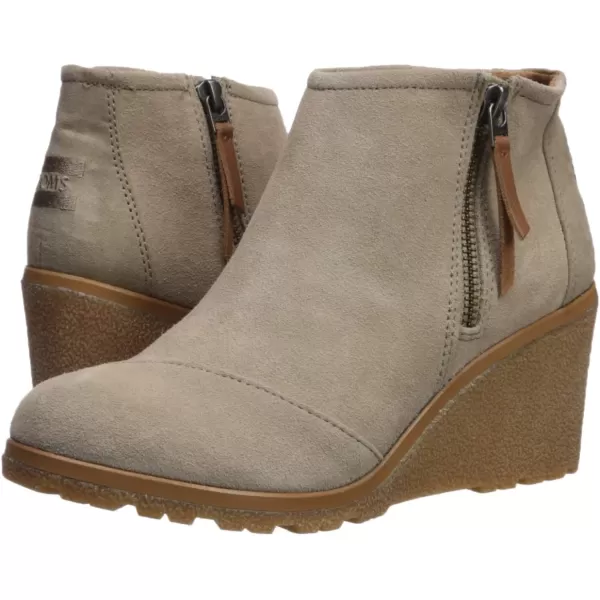 TOMS Womens Avery Casual Boots  BrownDesert Taupe Suede Mix