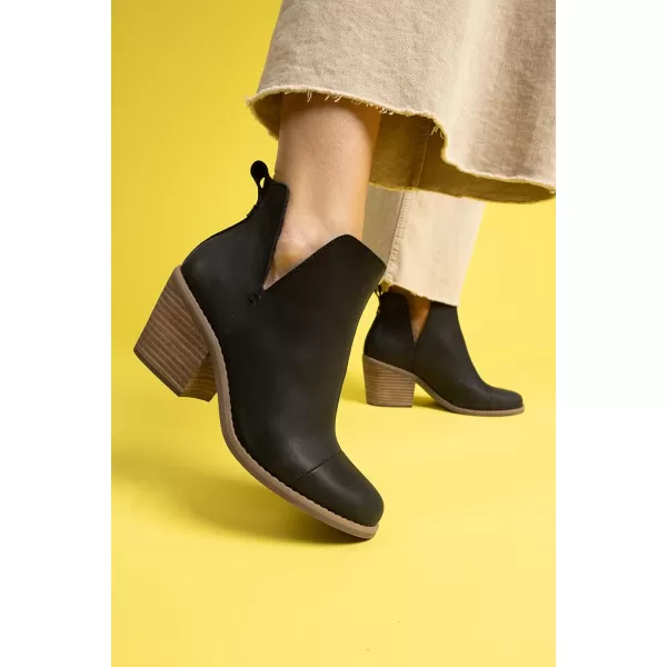 TOMS Womens Everly Cutout BootBlack Leather