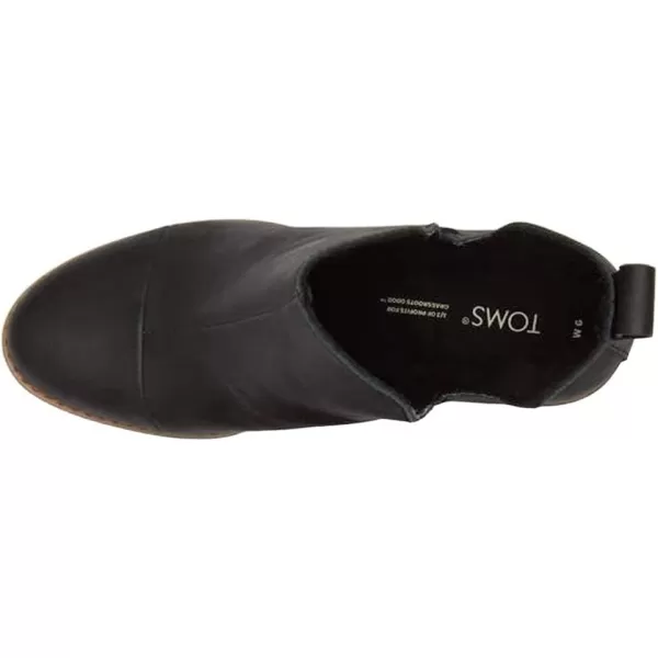 TOMS Womens Everly Cutout BootBlack Leather