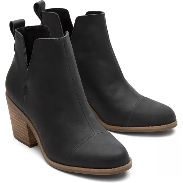 TOMS Womens Everly Cutout BootBlack Leather