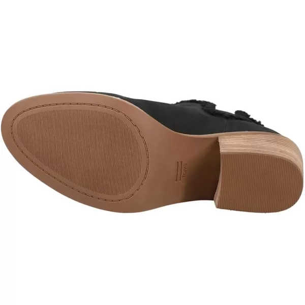 TOMS Womens Everly Cutout BootBlack LeatherFaux Shearling
