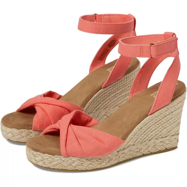 TOMS Womens Marisela SandalShell Pink Slubby Woven