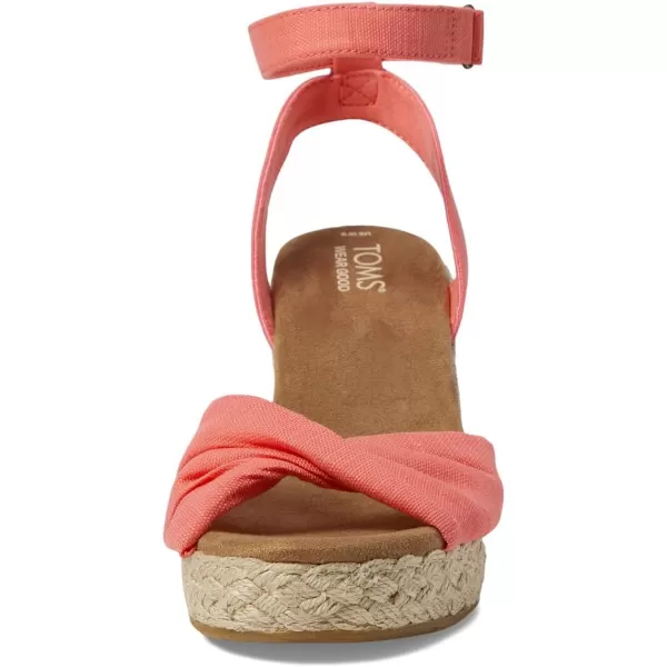 TOMS Womens Marisela SandalShell Pink Slubby Woven