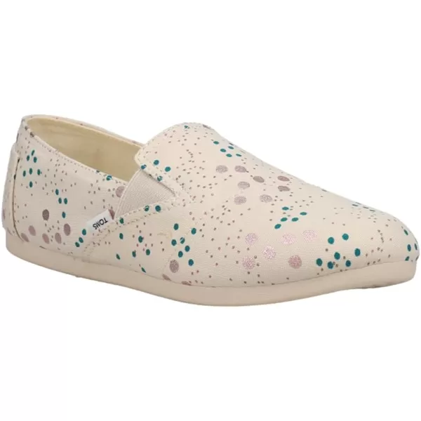 TOMS Womens Redondo Slip On Flats Casual  Off WhiteBirch Super Bloom Dot Print