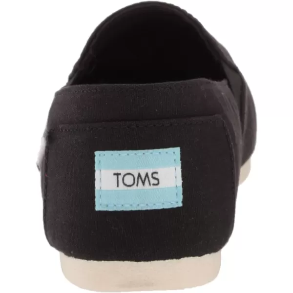 TOMS Womens Redondo Slip On Flats Casual  Off WhiteBlack Canvas