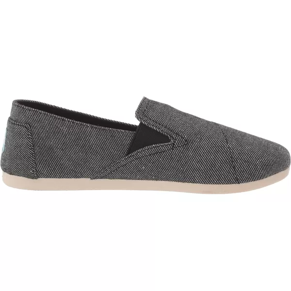 TOMS Womens Redondo Slip On Flats Casual  Off WhiteBlack Twill Chambray