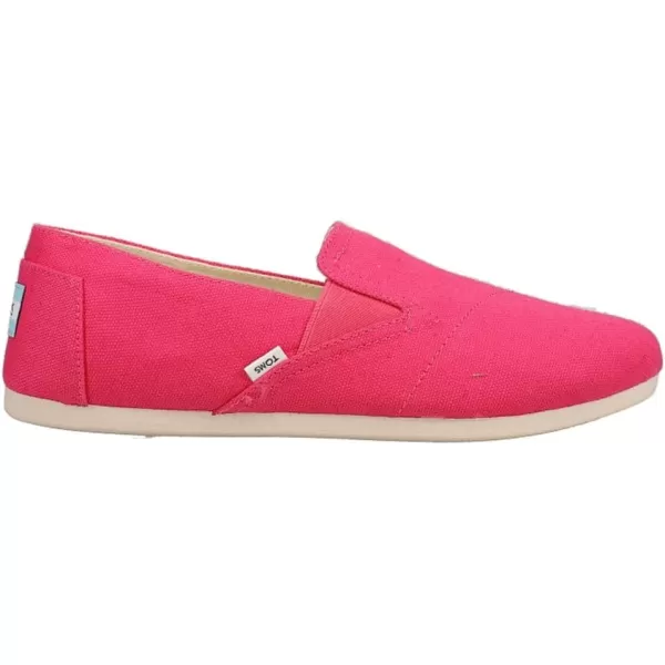 TOMS Womens Redondo Slip On Flats Casual  Off WhiteBright Fuchsia Canvas