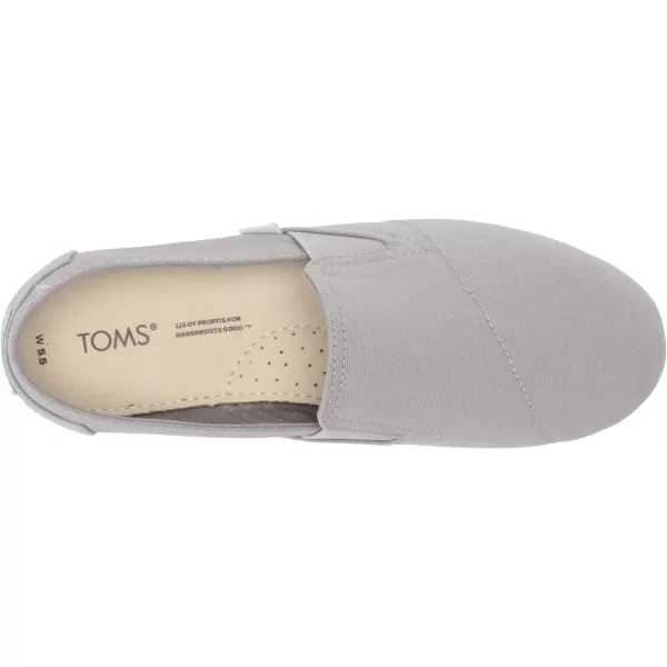 TOMS Womens Redondo Slip On Flats Casual  Off WhiteDrizzle Grey Canvas