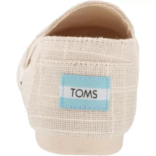 TOMS Womens Redondo Slip On Flats Casual  Off WhiteNatural Metallic