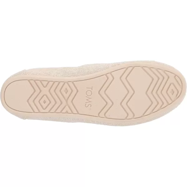 TOMS Womens Redondo Slip On Flats Casual  Off WhiteNatural Metallic