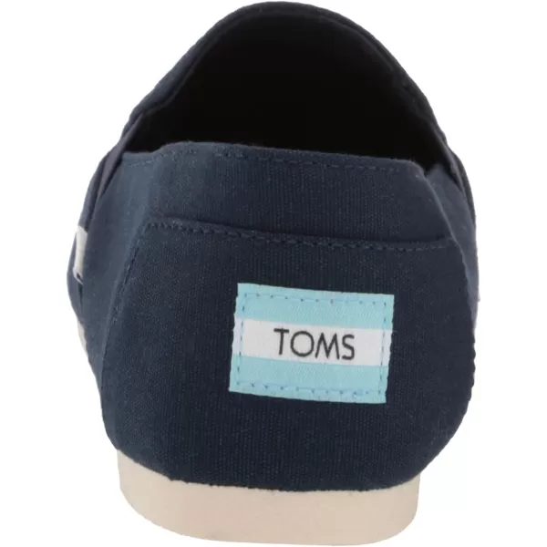 TOMS Womens Redondo Slip On Flats Casual  Off WhiteNavy Canvas