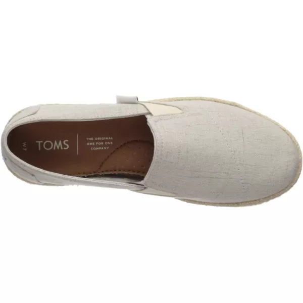 TOMS Womens Redondo Slip On Flats Casual  RedNatural Crosshatch Jacquard