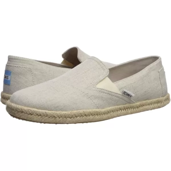 TOMS Womens Redondo Slip On Flats Casual  RedNatural Crosshatch Jacquard