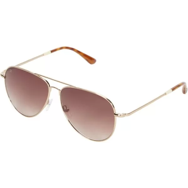 TOMS Hudson Pilot SunglassesShiny GoldBrown Gradient