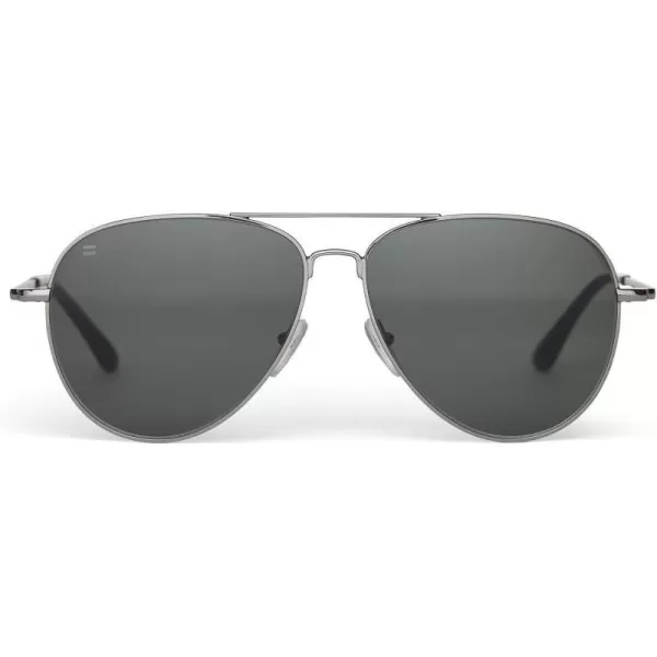 TOMS Hudson Pilot SunglassesShiny GunmetalGreen Grey