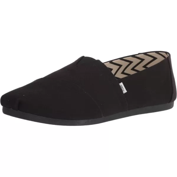 TOMS Mens Alpargata Loafer FlatBlackBlack Recycled Cotton Canvas