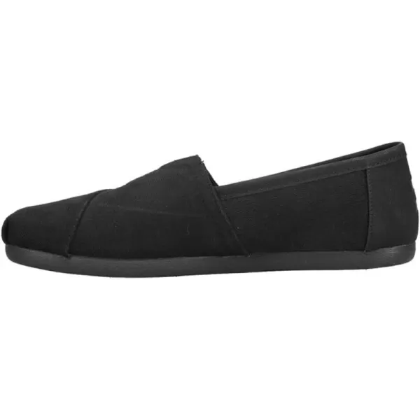 TOMS Mens Alpargata Loafer FlatBlackBlack Twill Synthetic Trim