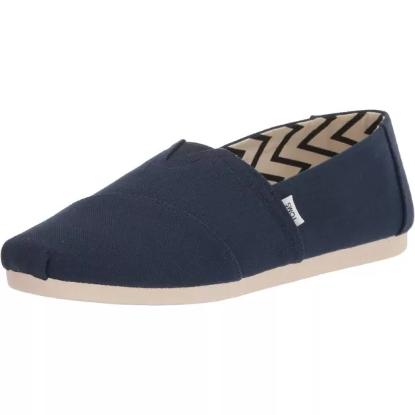 TOMS Mens Alpargata Loafer FlatNavy Recycled Cotton Canvas