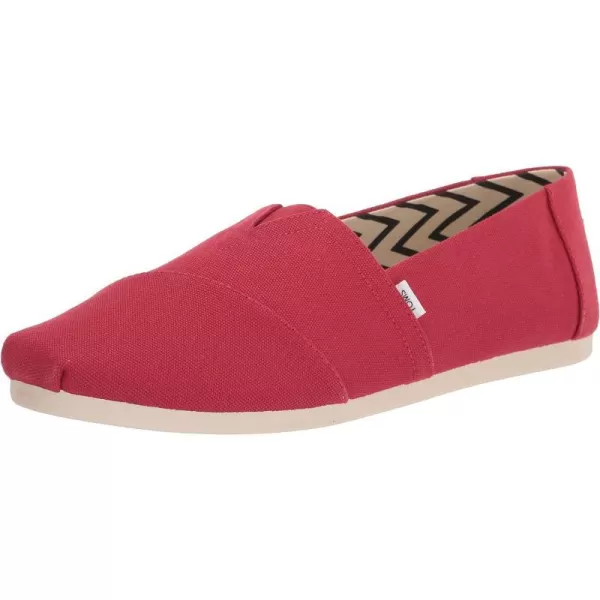 TOMS Mens Alpargata Loafer FlatRed Recycled Cotton Canvas
