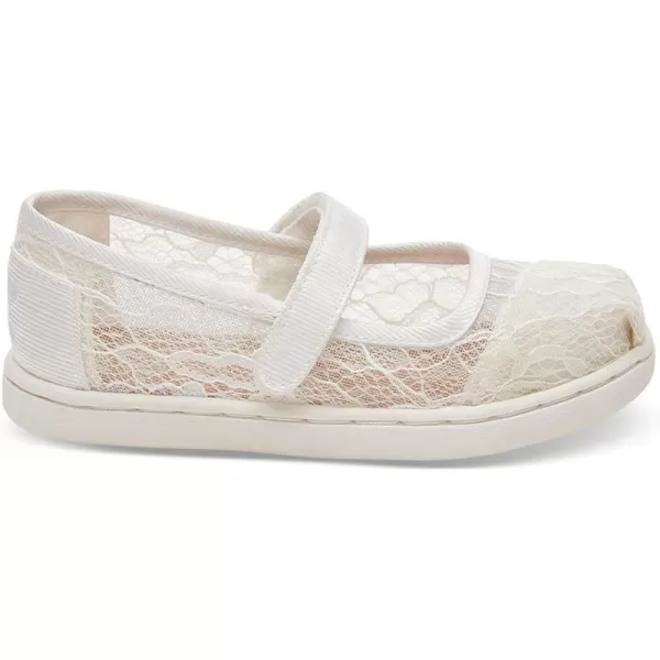 TOMS Silver Iridescent Glimmer Tiny Mary Jane Flat 10011521White pink