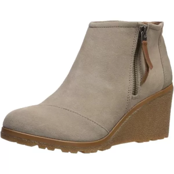 TOMS Womens Avery Casual Boots  BrownDesert Taupe Suede Mix