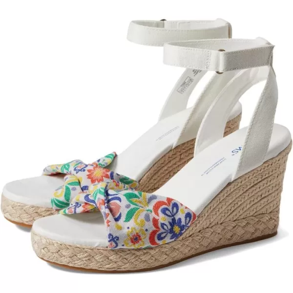TOMS Womens Marisela SandalWhite Mediterranean Tiles