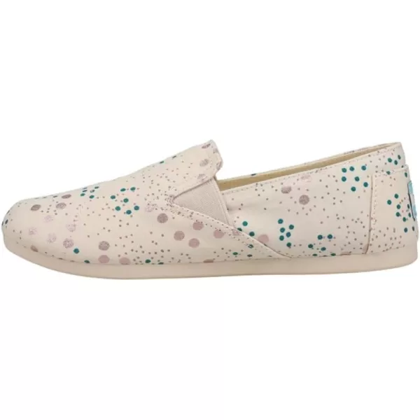 TOMS Womens Redondo Slip On Flats Casual  Off WhiteBirch Super Bloom Dot Print