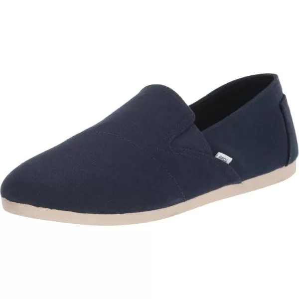 TOMS Womens Redondo Slip On Flats Casual  Off WhiteNavy Canvas