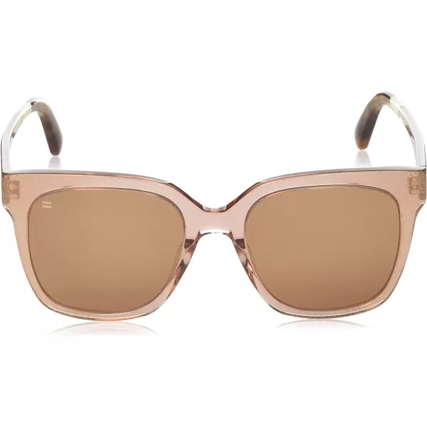 TOMS Womens Natasha Square SunglassesMetallic Copper Crystal FadeWarm Brown