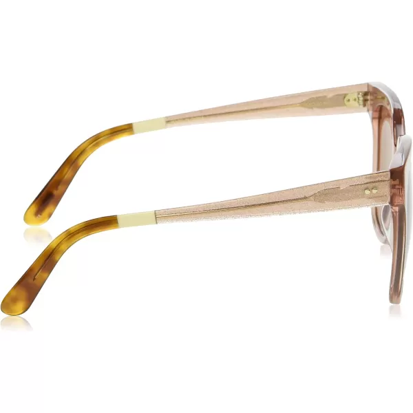 TOMS Womens Natasha Square SunglassesMetallic Copper Crystal FadeWarm Brown