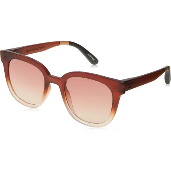 TOMS Womens Juniper Round SunglassesMatte Ombre