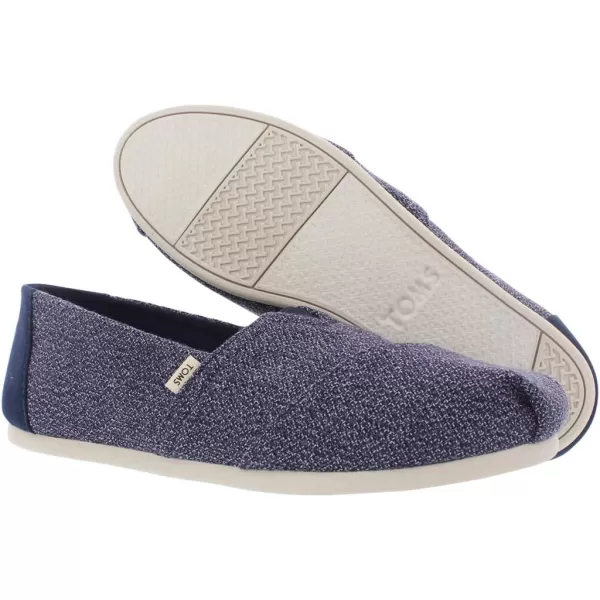 TOMS Mens Alpargata Crepe Faux Shearling SlipOnNavy TerryNavy Blueblue
