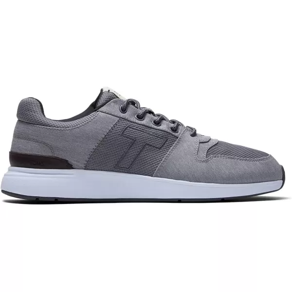 TOMS Mens Arroyo Lace Up Sneakers Shoes Casual  BlackForged Iron Grey Variegated WovenSport Knit