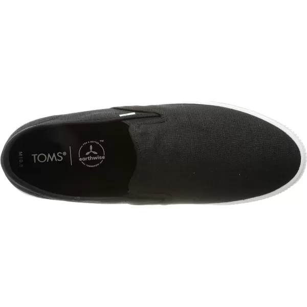 TOMS Mens Baja Slip On Sneakers Shoes Casual  BlueBlack Heritage Canvas