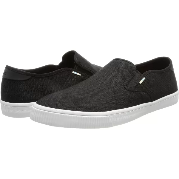 TOMS Mens Baja Slip On Sneakers Shoes Casual  BlueBlack Heritage Canvas