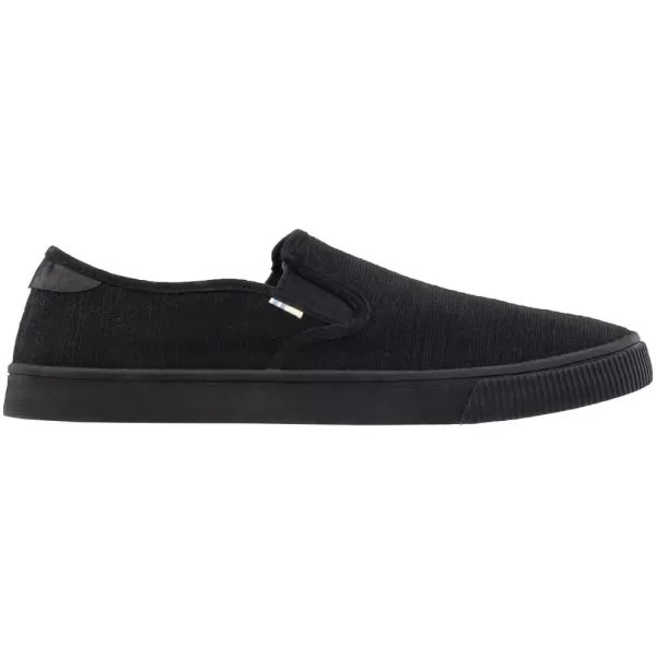 TOMS Mens Baja Slip On Sneakers Shoes Casual  BlueBlackBlack Heritage Canvas