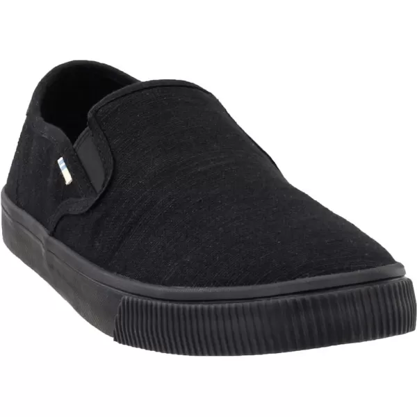 TOMS Mens Baja Slip On Sneakers Shoes Casual  BlueBlackBlack Heritage Canvas