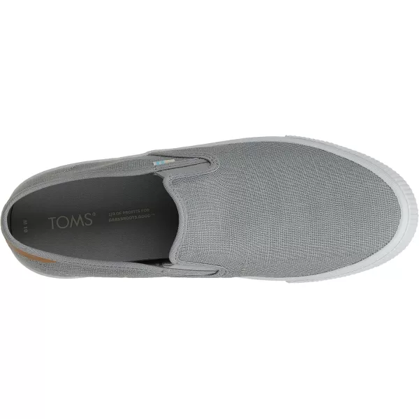 TOMS Mens Baja Slip On Sneakers Shoes Casual  BlueDrizzle Grey Heritage Canvas