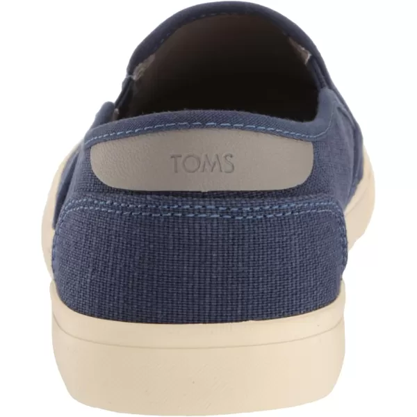 TOMS Mens Baja Slip On Sneakers Shoes Casual  BlueMoonlight Blue Heritage Canvas