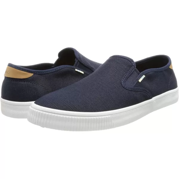 TOMS Mens Baja Slip On Sneakers Shoes Casual  BlueNavy Heritage Canvas