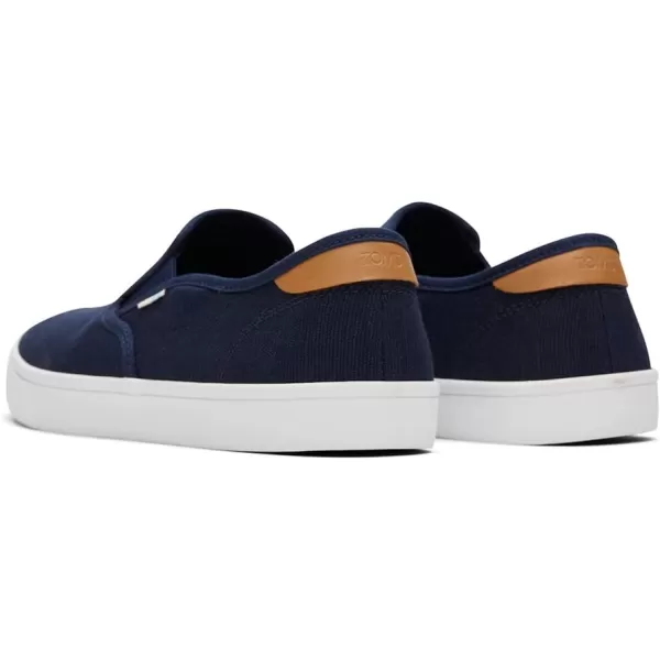 TOMS Mens Baja Slip On Sneakers Shoes Casual  BlueNavy Heritage Canvas