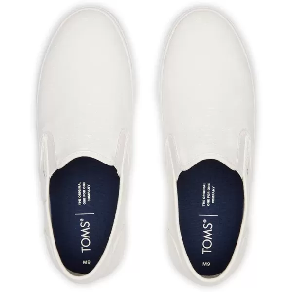 TOMS Mens Baja Slip On Sneakers Shoes Casual  BlueWhite Canvas