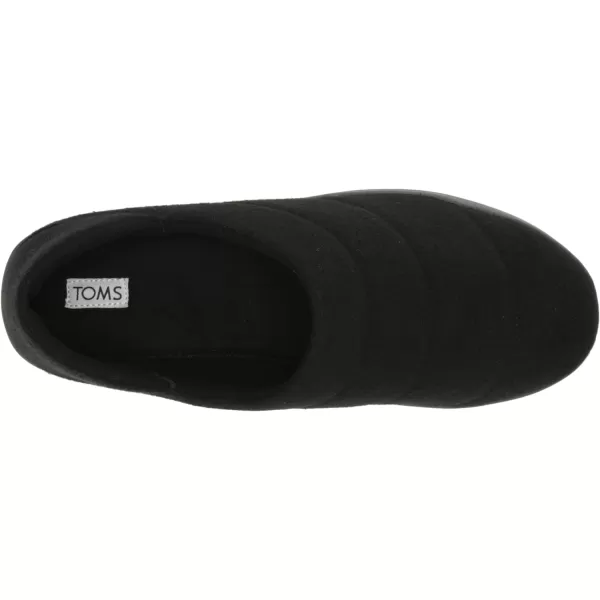 TOMS Mens Ezra Scuff Casual Slippers Casual  BlackBlack FeltFleece