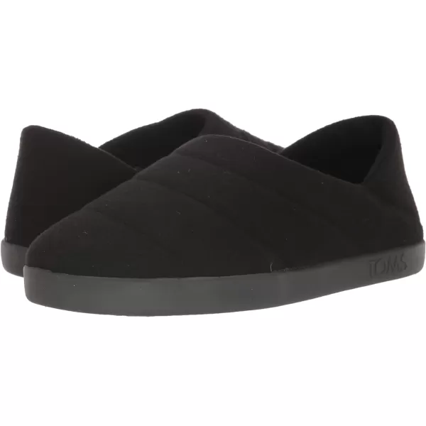 TOMS Mens Ezra Scuff Casual Slippers Casual  BlackBlack FeltFleece