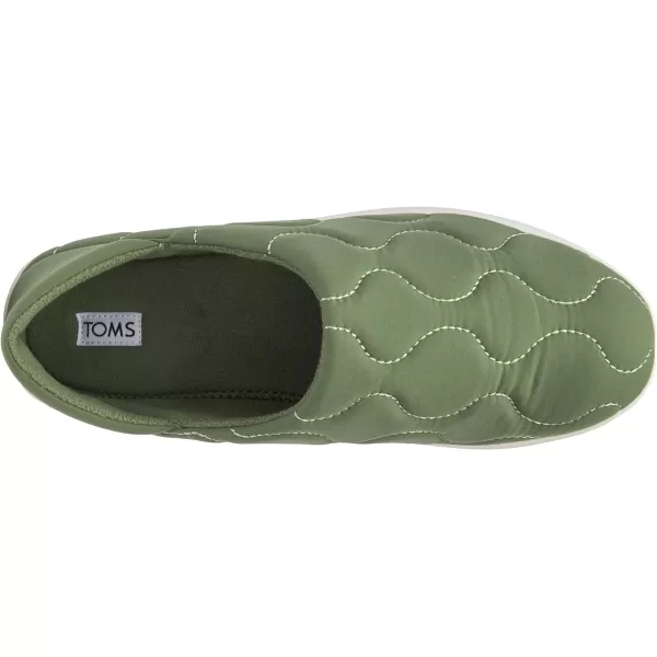 TOMS Mens Ezra Scuff Casual Slippers Casual  BlackBronze Green Quilted Cotton Ripstop