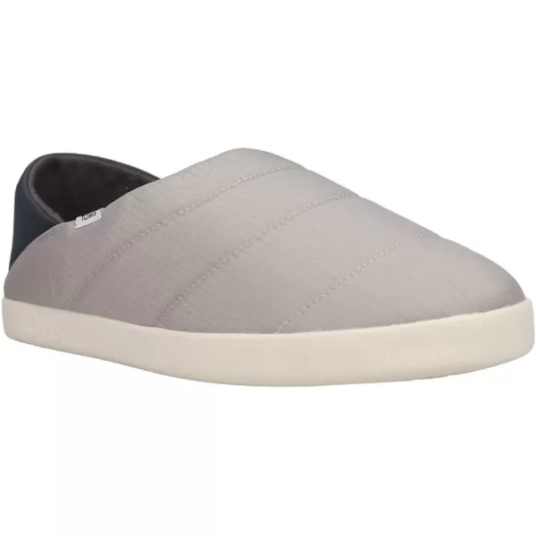 TOMS Mens Ezra Scuff Casual Slippers Casual  BlackDrizzle Grey Quilted Ripstop