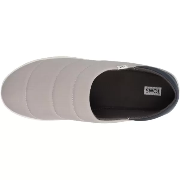 TOMS Mens Ezra Scuff Casual Slippers Casual  BlackDrizzle Grey Quilted Ripstop