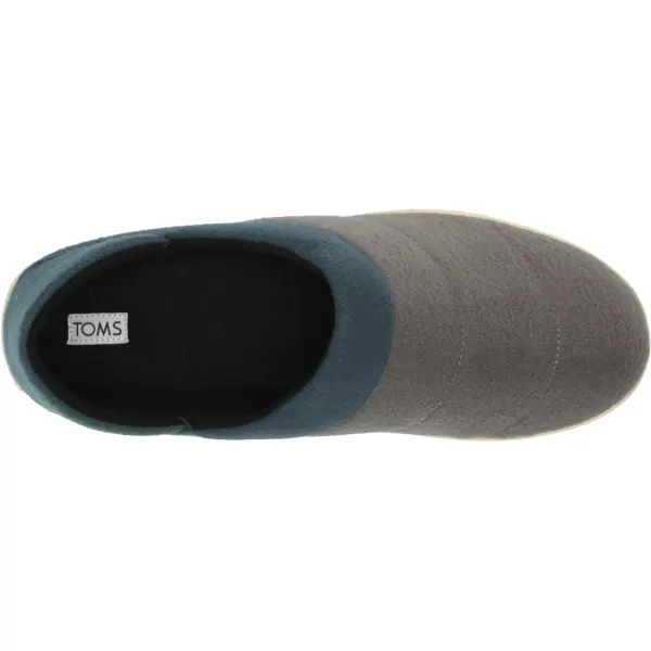 TOMS Mens Ezra Scuff Casual Slippers Casual  BlackForged Iron Multi FeltFleece