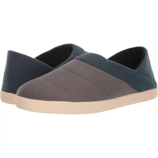 TOMS Mens Ezra Scuff Casual Slippers Casual  BlackForged Iron Multi FeltFleece